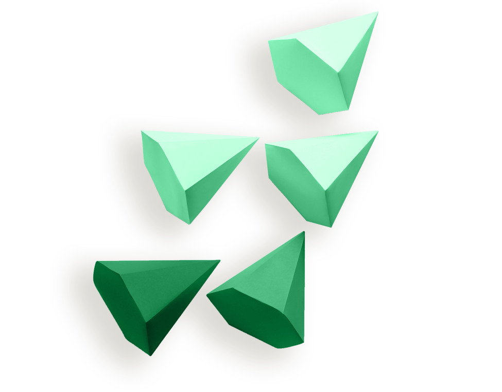 green pyramids