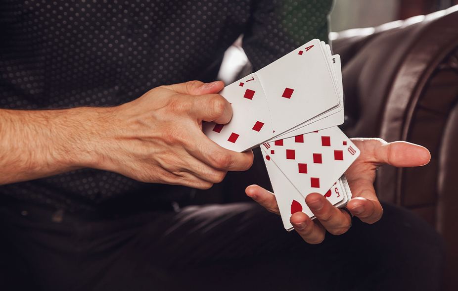 Man playing cards