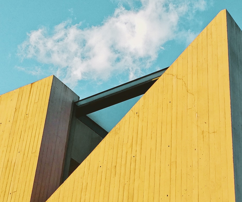 front side architecture of a building with sky view on top