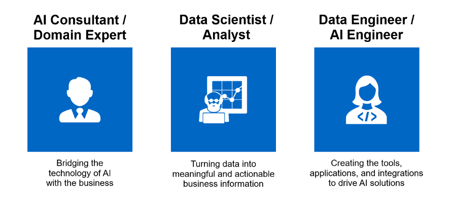 Job responsibilities in the AI Center of Excellence